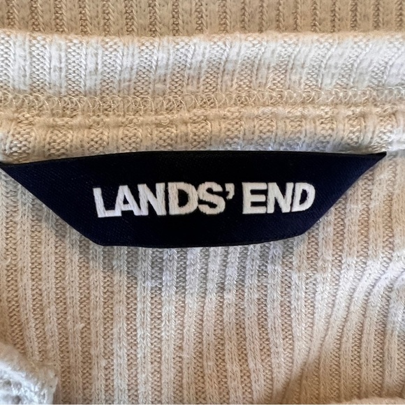 Lands' End Women’s Cream Henley Ribbed Knit Top Size XS EUC - Picture 4 of 7
